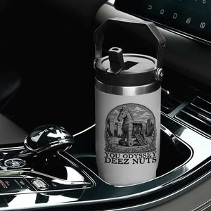 Funny You Odyssey Deez Nuts Trojan Horse Flip Straw Tumbler Ancient Greek History Gift TS12 Print Your Wear