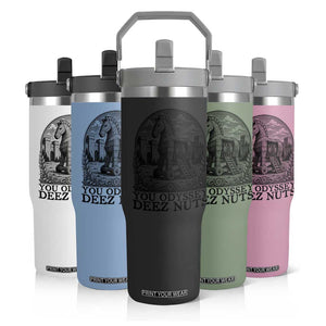 Funny You Odyssey Deez Nuts Trojan Horse Flip Straw Tumbler Ancient Greek History Gift TS12 Print Your Wear