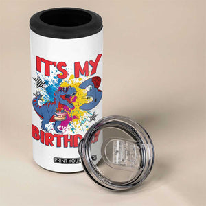 Dino Spider Its My 3rd Birthday 4 in 1 Can Cooler Tumbler Dinosaur Gift For Boys TS12 Print Your Wear