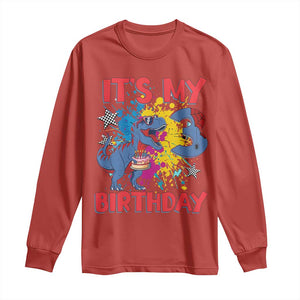 Dino Spider Its My 3rd Birthday Long Sleeve Shirt Dinosaur Gift For Boys