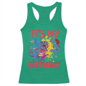 Dino Spider Its My 3rd Birthday Racerback Tank Top Dinosaur Gift For Boys