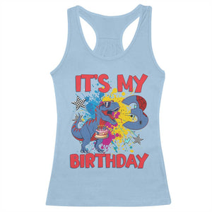 Dino Spider Its My 3rd Birthday Racerback Tank Top Dinosaur Gift For Boys