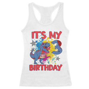 Dino Spider Its My 3rd Birthday Racerback Tank Top Dinosaur Gift For Boys