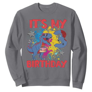 Dino Spider Its My 3rd Birthday Sweatshirt Dinosaur Gift For Boys