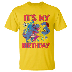 Dino Spider Its My 3rd Birthday T Shirt Dinosaur Gift For Boys