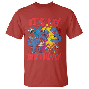 Dino Spider Its My 3rd Birthday T Shirt Dinosaur Gift For Boys