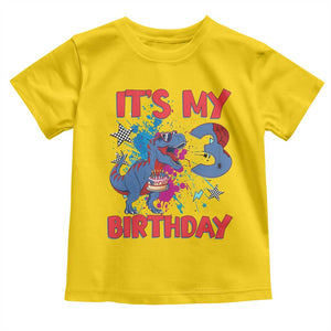 Dino Spider Its My 3rd Birthday Toddler T Shirt Dinosaur Gift For Boys