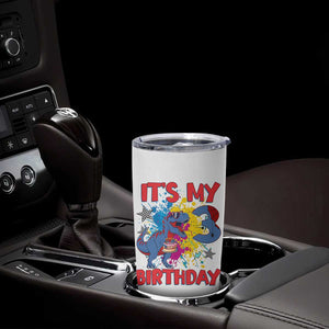 Dino Spider Its My 3rd Birthday Tumbler Cup Dinosaur Gift For Boys TS12 Print Your Wear