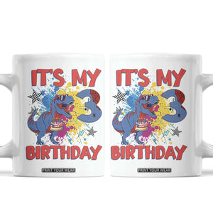 Dino Spider Its My 3rd Birthday Coffee Mug Dinosaur Gift For Boys TS12 White Print Your Wear