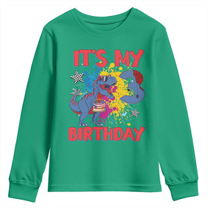 Dino Spider Its My 3rd Birthday Youth Sweatshirt Dinosaur Gift For Boys