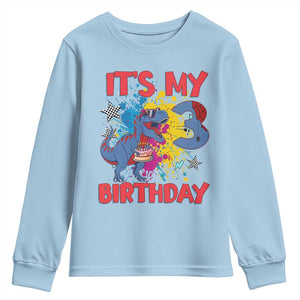 Dino Spider Its My 3rd Birthday Youth Sweatshirt Dinosaur Gift For Boys