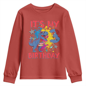 Dino Spider Its My 3rd Birthday Youth Sweatshirt Dinosaur Gift For Boys