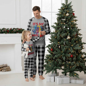 Dino Spider Its My 5th Birthday Plaid Pajama Set Dinosaur Gift For Boys