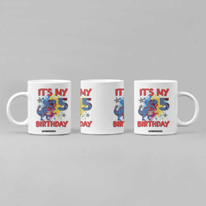 Dino Spider Its My 5th Birthday Coffee Mug Dinosaur Gift For Boys TS12 Print Your Wear