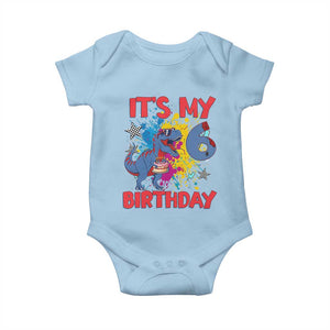 Dino Spider Its My 6th Birthday Baby Onesie Dinosaur Gift For Boys