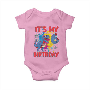 Dino Spider Its My 6th Birthday Baby Onesie Dinosaur Gift For Boys