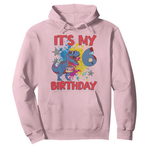 Dino Spider Its My 6th Birthday Hoodie Dinosaur Gift For Boys