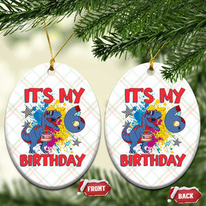 Dino Spider Its My 6th Birthday Ceramic Ornament Dinosaur Gift For Boys