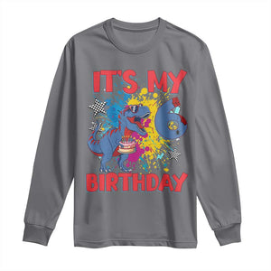 Dino Spider Its My 6th Birthday Long Sleeve Shirt Dinosaur Gift For Boys
