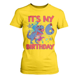 Dino Spider Its My 6th Birthday T Shirt For Women Dinosaur Gift For Boys