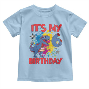 Dino Spider Its My 6th Birthday Toddler T Shirt Dinosaur Gift For Boys