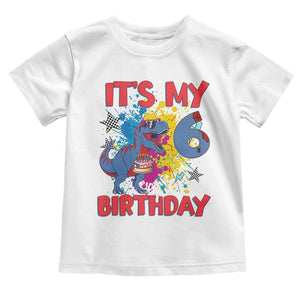Dino Spider Its My 6th Birthday Toddler T Shirt Dinosaur Gift For Boys