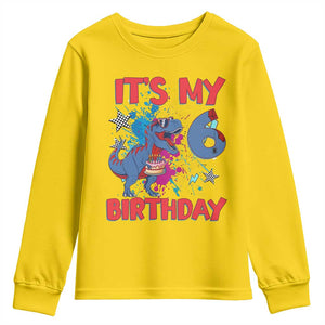 Dino Spider Its My 6th Birthday Youth Sweatshirt Dinosaur Gift For Boys
