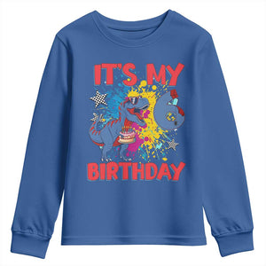 Dino Spider Its My 6th Birthday Youth Sweatshirt Dinosaur Gift For Boys