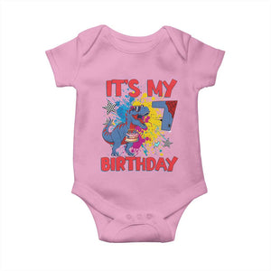 Dino Spider Its My 7th Birthday Baby Onesie Dinosaur Gift For Boys