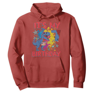 Dino Spider Its My 7th Birthday Hoodie Dinosaur Gift For Boys