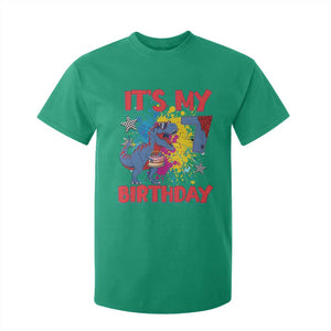 Dino Spider Its My 7th Birthday T Shirt For Kid Dinosaur Gift For Boys