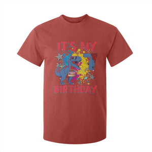 Dino Spider Its My 7th Birthday T Shirt For Kid Dinosaur Gift For Boys