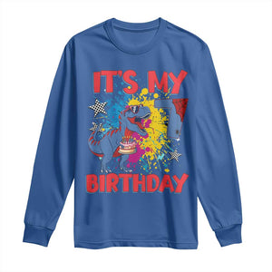 Dino Spider Its My 7th Birthday Long Sleeve Shirt Dinosaur Gift For Boys
