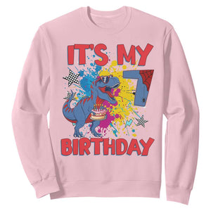 Dino Spider Its My 7th Birthday Sweatshirt Dinosaur Gift For Boys