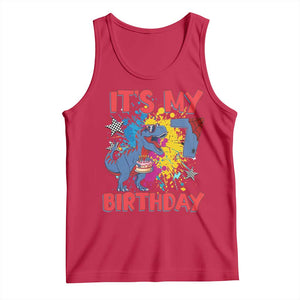 Dino Spider Its My 7th Birthday Tank Top Dinosaur Gift For Boys