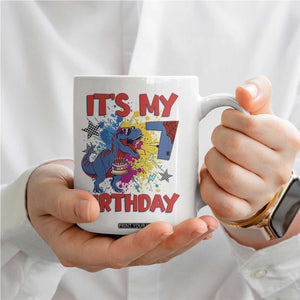 Dino Spider Its My 7th Birthday Coffee Mug Dinosaur Gift For Boys TS12 Print Your Wear