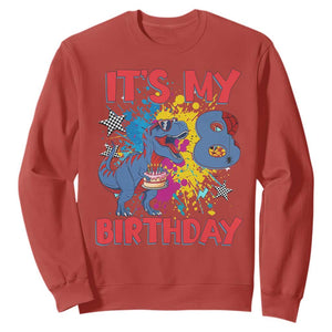 Dino Spider Its My 8th Birthday Sweatshirt Dinosaur Gift For Boys