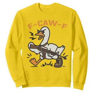 F Caw F Goose With Gun Sweatshirt Funny Rebellious Gift TS12 Daisy Print Your Wear