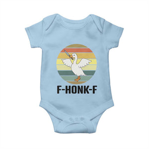 F Honk F Goose With Knife Baby Onesie Funny Chaotic Meme Gift TS12 Light Blue Print Your Wear