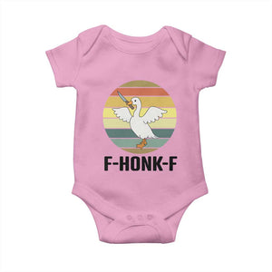 F Honk F Goose With Knife Baby Onesie Funny Chaotic Meme Gift TS12 Light Pink Print Your Wear