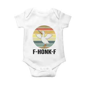 F Honk F Goose With Knife Baby Onesie Funny Chaotic Meme Gift TS12 White Print Your Wear