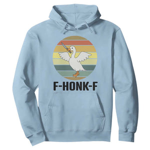 F Honk F Goose With Knife Hoodie Funny Chaotic Meme Gift TS12 Light Blue Print Your Wear