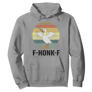 F Honk F Goose With Knife Hoodie Funny Chaotic Meme Gift TS12 Sport Gray Print Your Wear