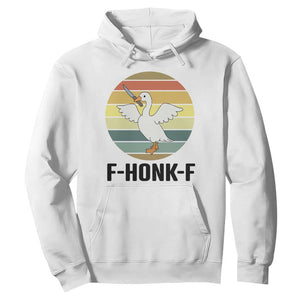 F Honk F Goose With Knife Hoodie Funny Chaotic Meme Gift TS12 White Print Your Wear