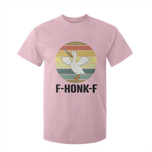 F Honk F Goose With Knife T Shirt For Kid Funny Chaotic Meme Gift TS12 Light Pink Print Your Wear
