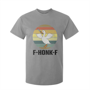 F Honk F Goose With Knife T Shirt For Kid Funny Chaotic Meme Gift TS12 Sport Gray Print Your Wear