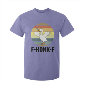 F Honk F Goose With Knife T Shirt For Kid Funny Chaotic Meme Gift TS12 Violet Print Your Wear