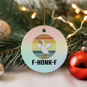 F Honk F Goose With Knife Ceramic Ornament Funny Chaotic Meme Gift TS12 1pc Pastel Print Your Wear