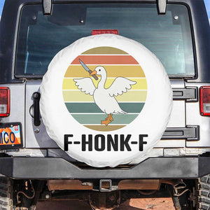 F Honk F Goose With Knife Spare Tire Cover Funny Chaotic Meme Gift TS12 No hole White Print Your Wear
