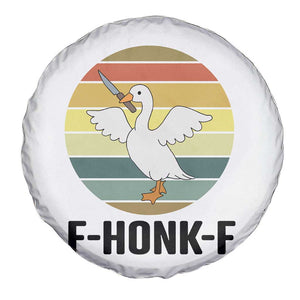 F Honk F Goose With Knife Spare Tire Cover Funny Chaotic Meme Gift TS12 Print Your Wear